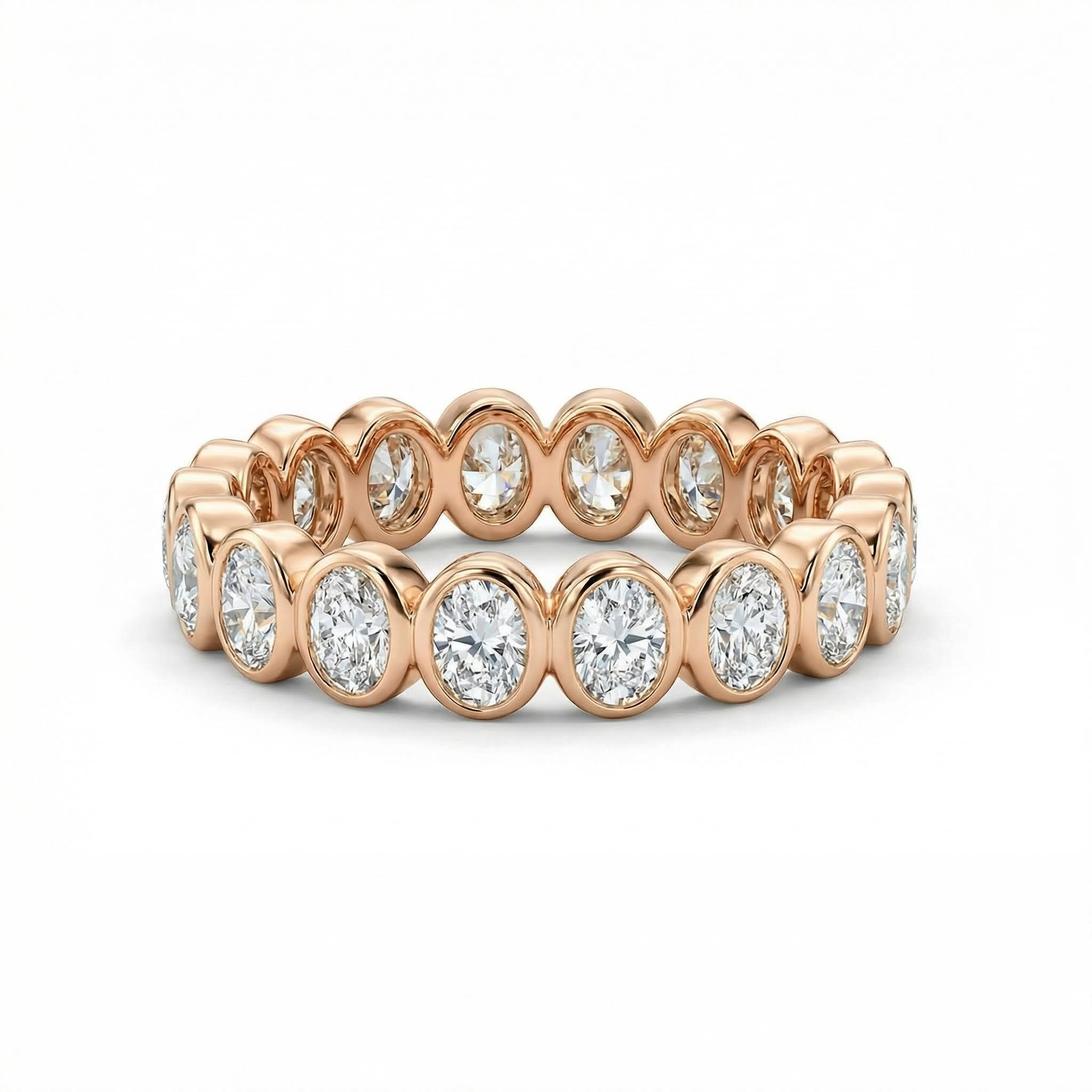 5.2ct. Tw. Oval Cut Vvs Moissanite S925 Silver Wedding Band Iced Out - Image 5
