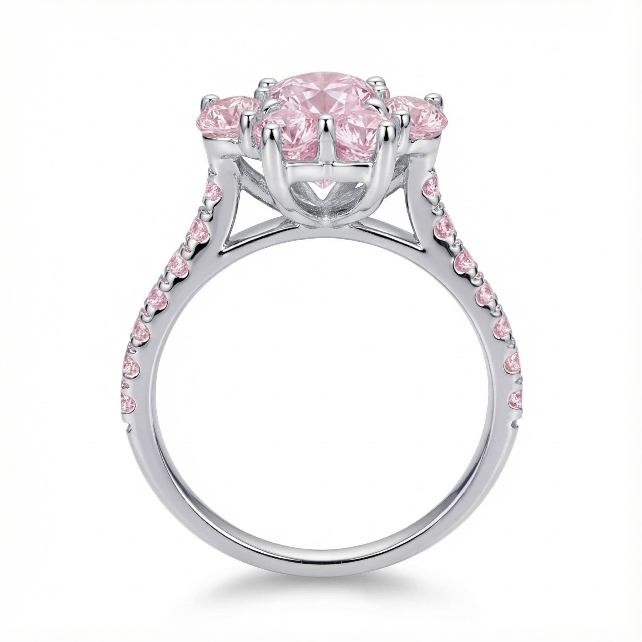 2.22ct. Tw. Heart & Round Cut Diamond Paw Shape Vvs Moissanite Engagement - Image 10