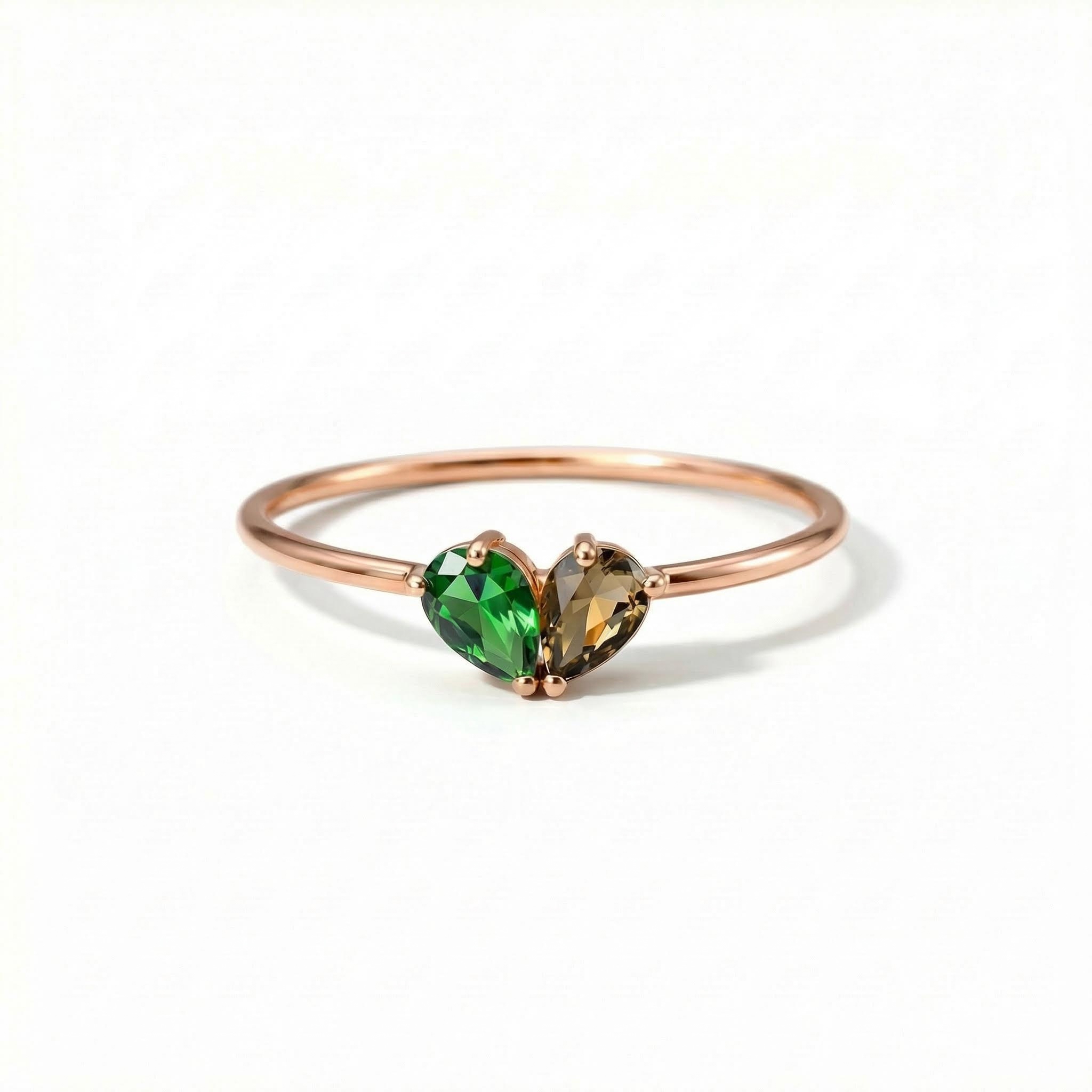 Custom Two-tone Birthstone Ring Bold Statement Style With Street Luxury - Image 5