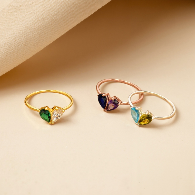 Custom Two-tone Birthstone Ring Bold Statement Style With Street Luxury - Image 6