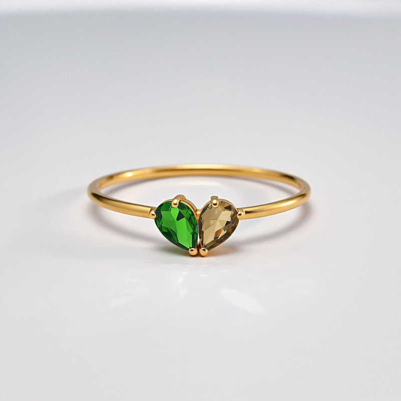 Custom Two-tone Birthstone Ring Bold Statement Style With Street Luxury - Image 7