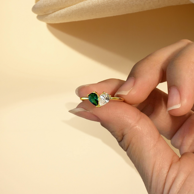 Custom Two-tone Birthstone Ring Bold Statement Style With Street Luxury - Image 10