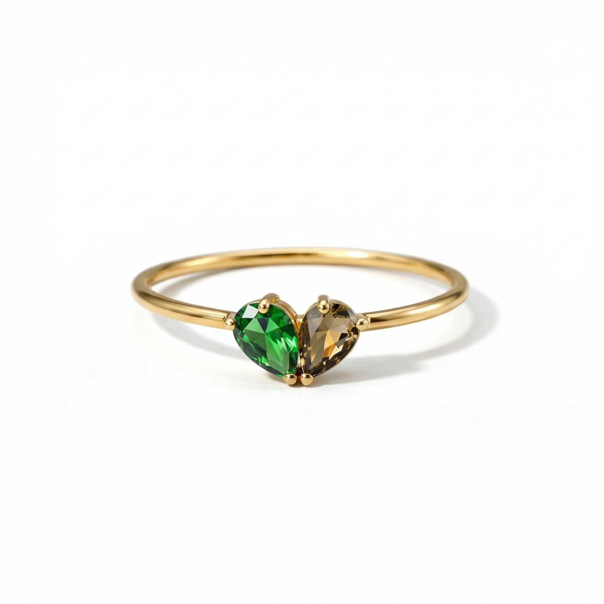 Custom Two-tone Birthstone Ring Bold Statement Style With Street Luxury