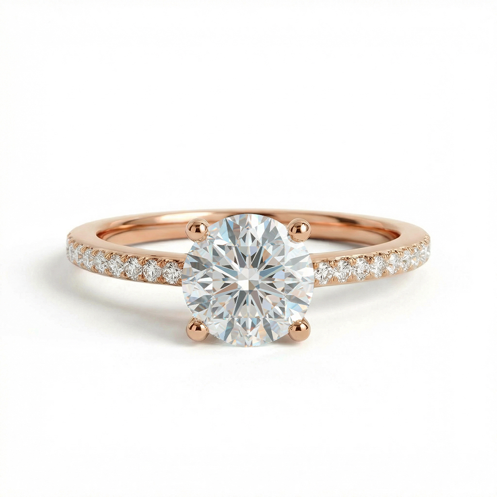 2.23ct Round Cut Vvs Vintage Hidden Halo Moissanite S925 Silver Engagement - Image 4