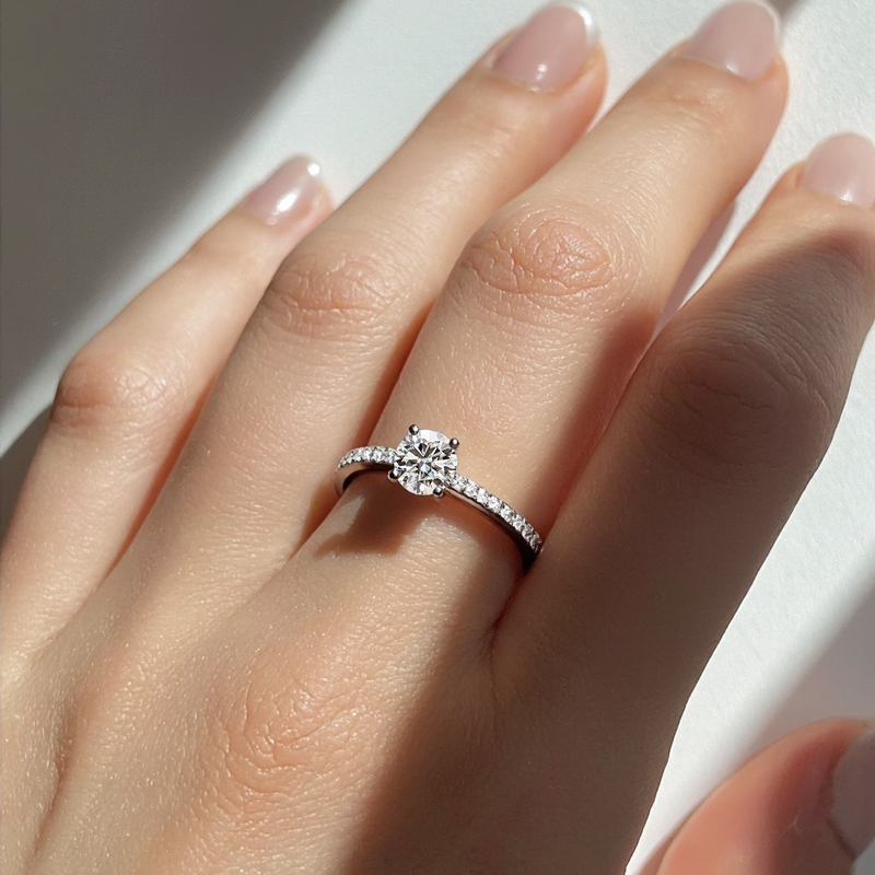 2.23ct Round Cut Vvs Vintage Hidden Halo Moissanite S925 Silver Engagement - Image 8