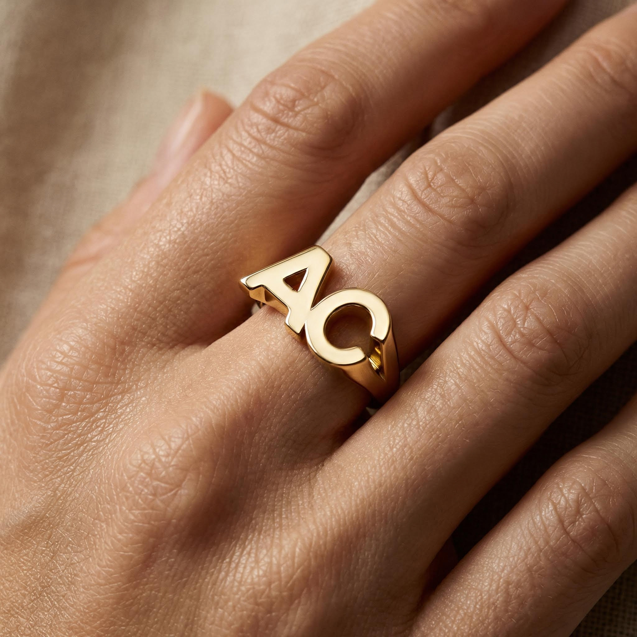 Customized Letters Ring Bold Statement Style With Street Luxury - Image 3