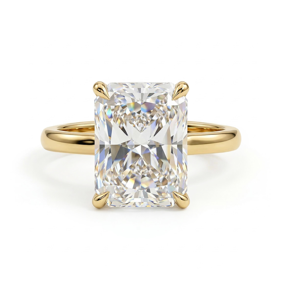 0.5ct - 5ct Solitaire Radiant Cut Vvs Moissanite Engagement Ring Iced Out - Image 4
