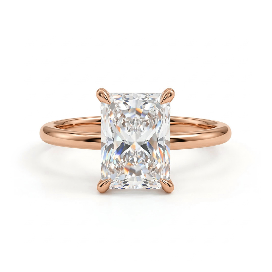 0.5ct - 5ct Solitaire Radiant Cut Vvs Moissanite Engagement Ring Iced Out - Image 6