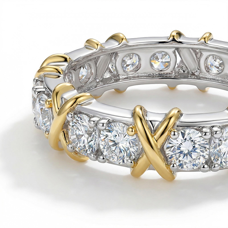 1.28ct. Tw. Round Cut Vvs Moissanite Pave Wedding Band Iced Out - Image 4