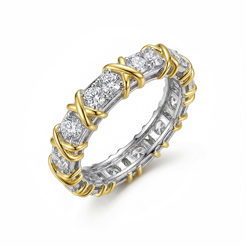 1.28ct. Tw. Round Cut Vvs Moissanite Pave Wedding Band Iced Out - Image 5