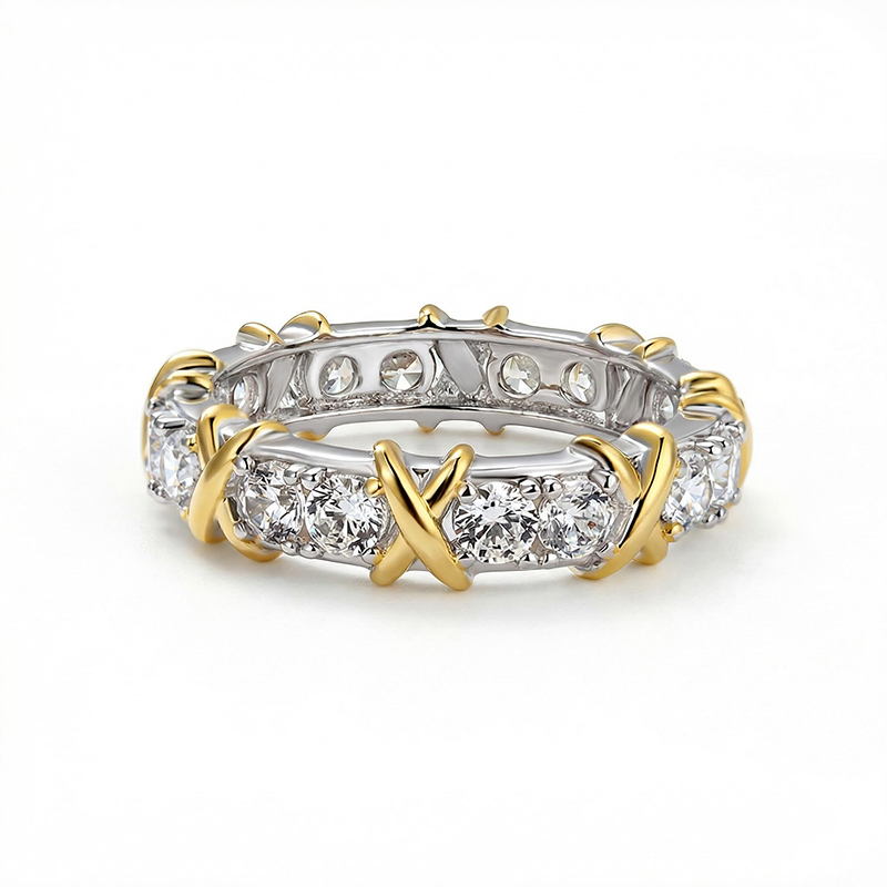 1.28ct. Tw. Round Cut Vvs Moissanite Pave Wedding Band Iced Out - Image 6