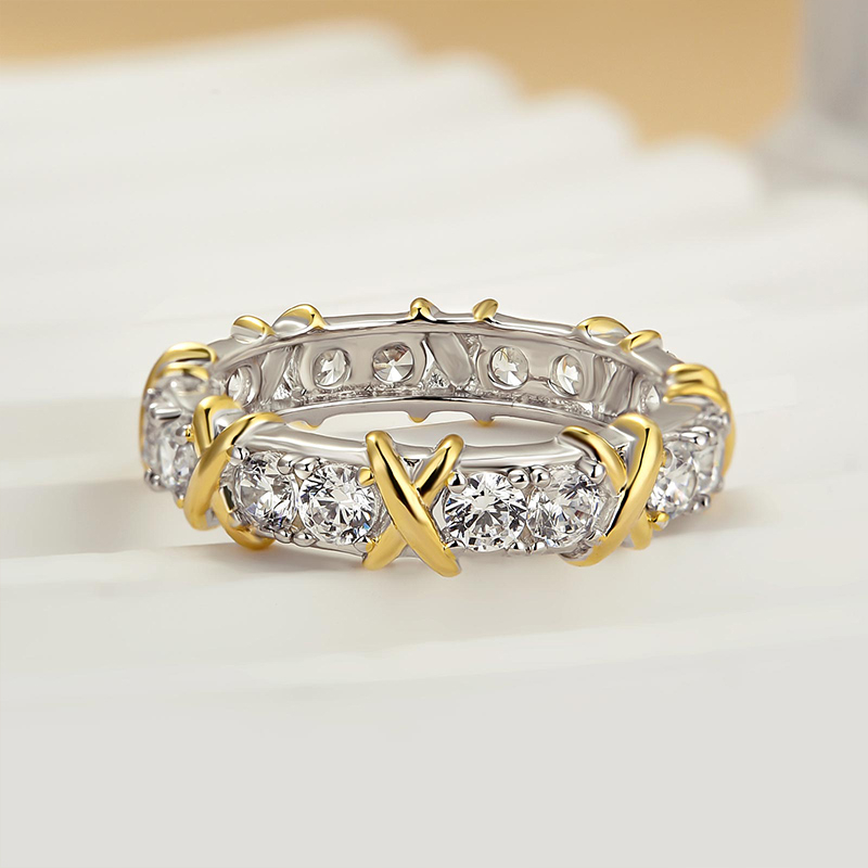 1.28ct. Tw. Round Cut Vvs Moissanite Pave Wedding Band Iced Out - Image 8