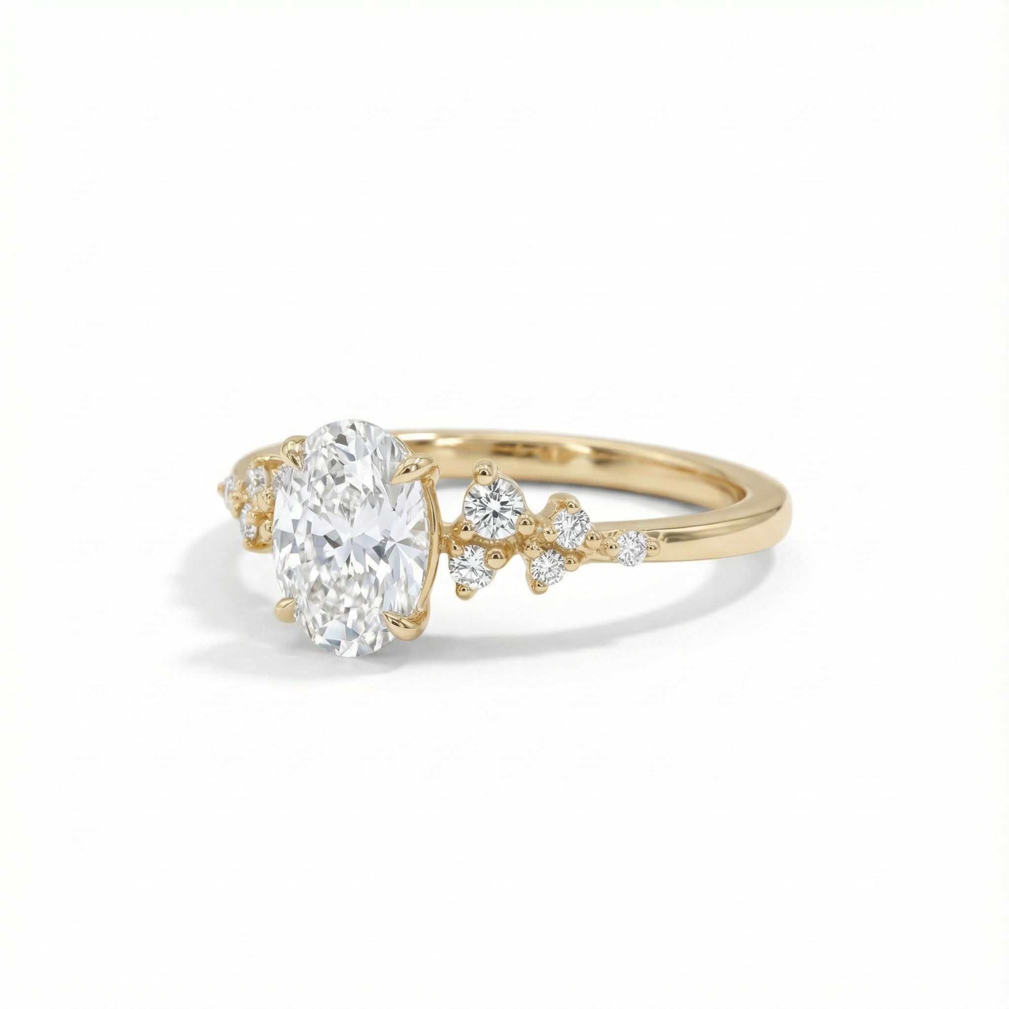 2.15ct. Tw. Oval Cut Vvs Moissanite Sparkling Engagement Ring Iced Out - Image 4