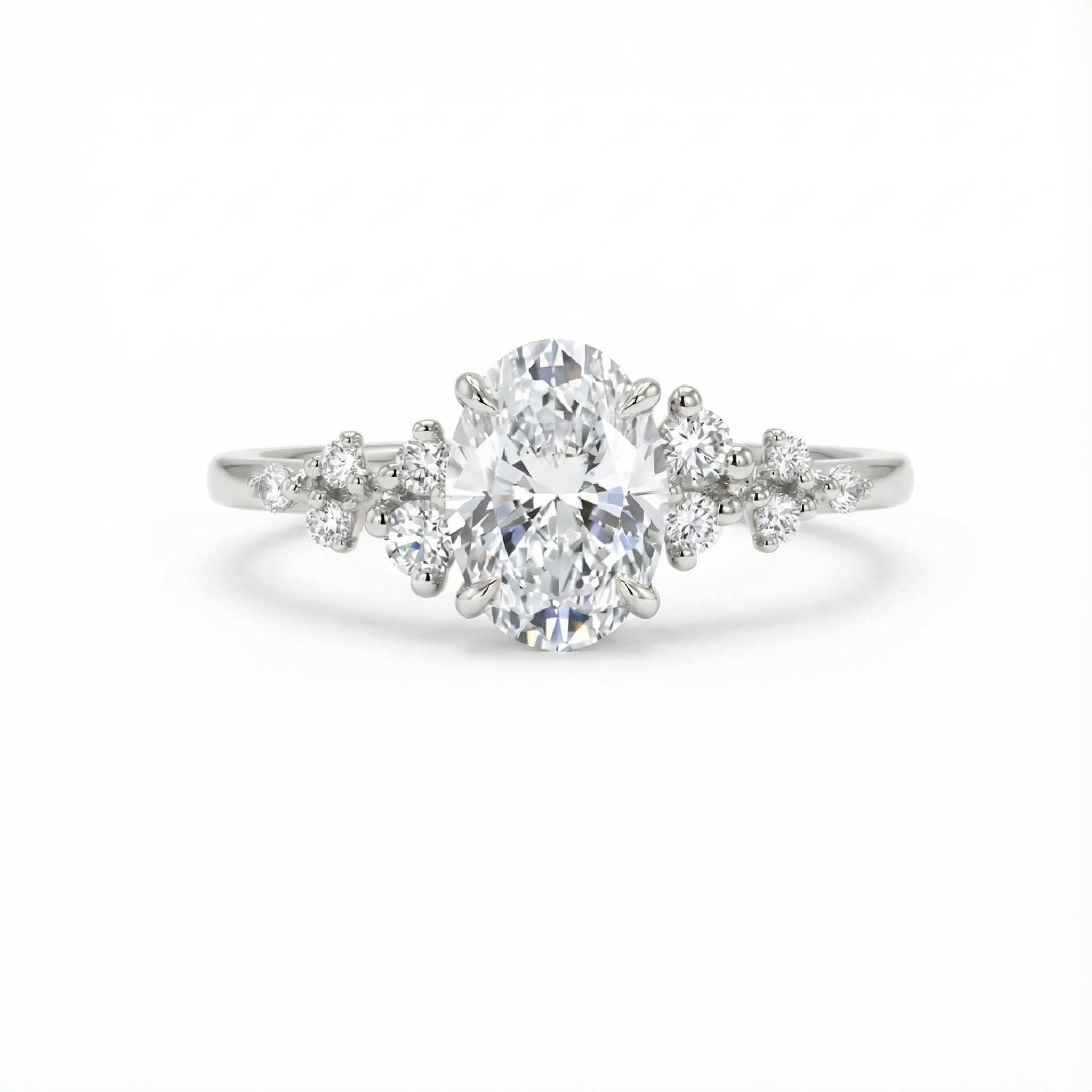 2.15ct. Tw. Oval Cut Vvs Moissanite Sparkling Engagement Ring Iced Out - Image 6