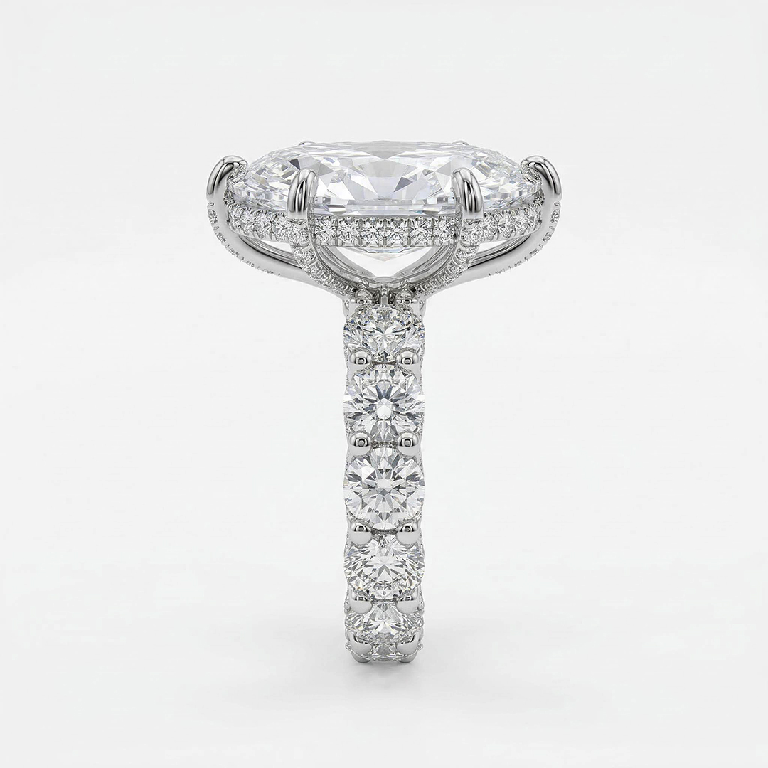 6.19ct. Tw. Marquise Cut Vvs Moissanite Pave Engagement Ring Iced Out - Image 5