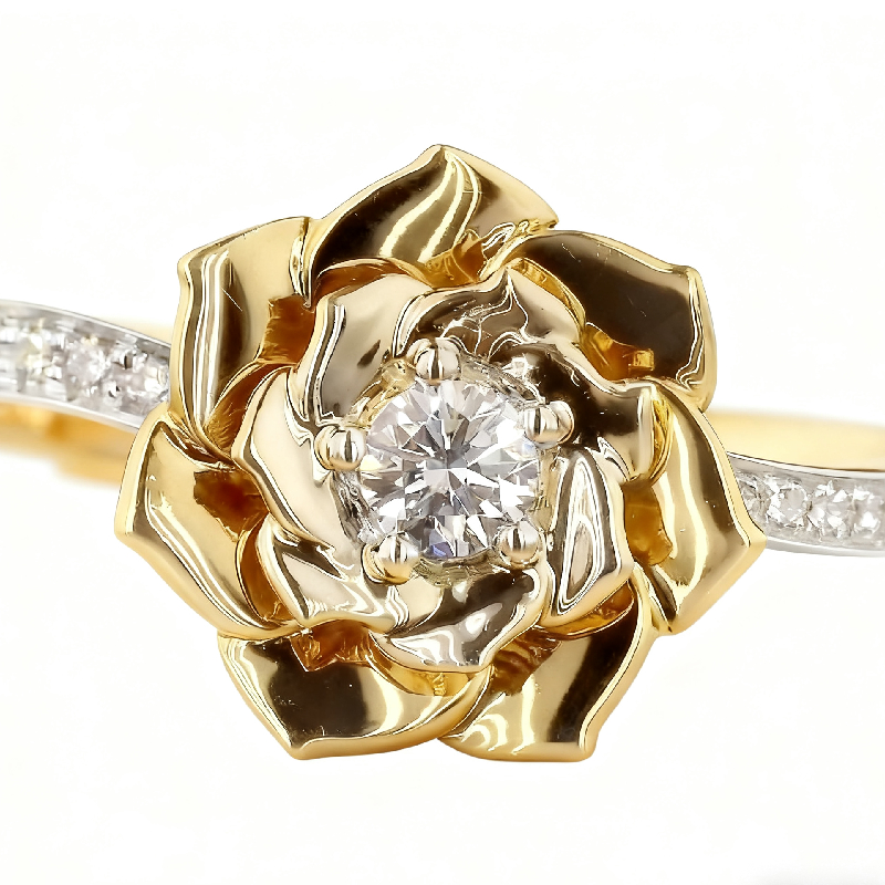 1.6ct Round Cut Vvs Moissanite Floral Engagement Ring Iced Out - Image 4