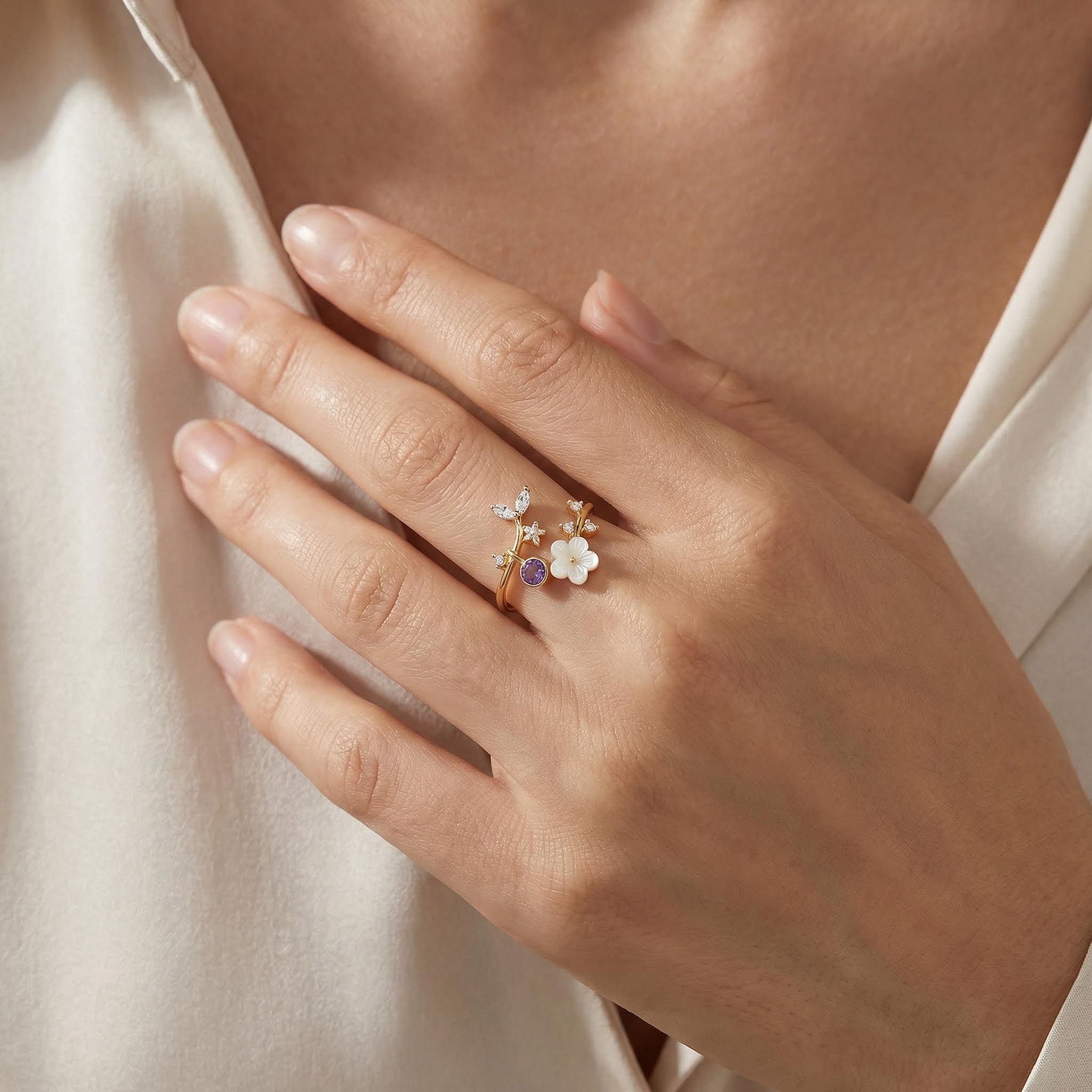 Personalized Birthstone Ring Bold Statement Style With Street Luxury - Image 3