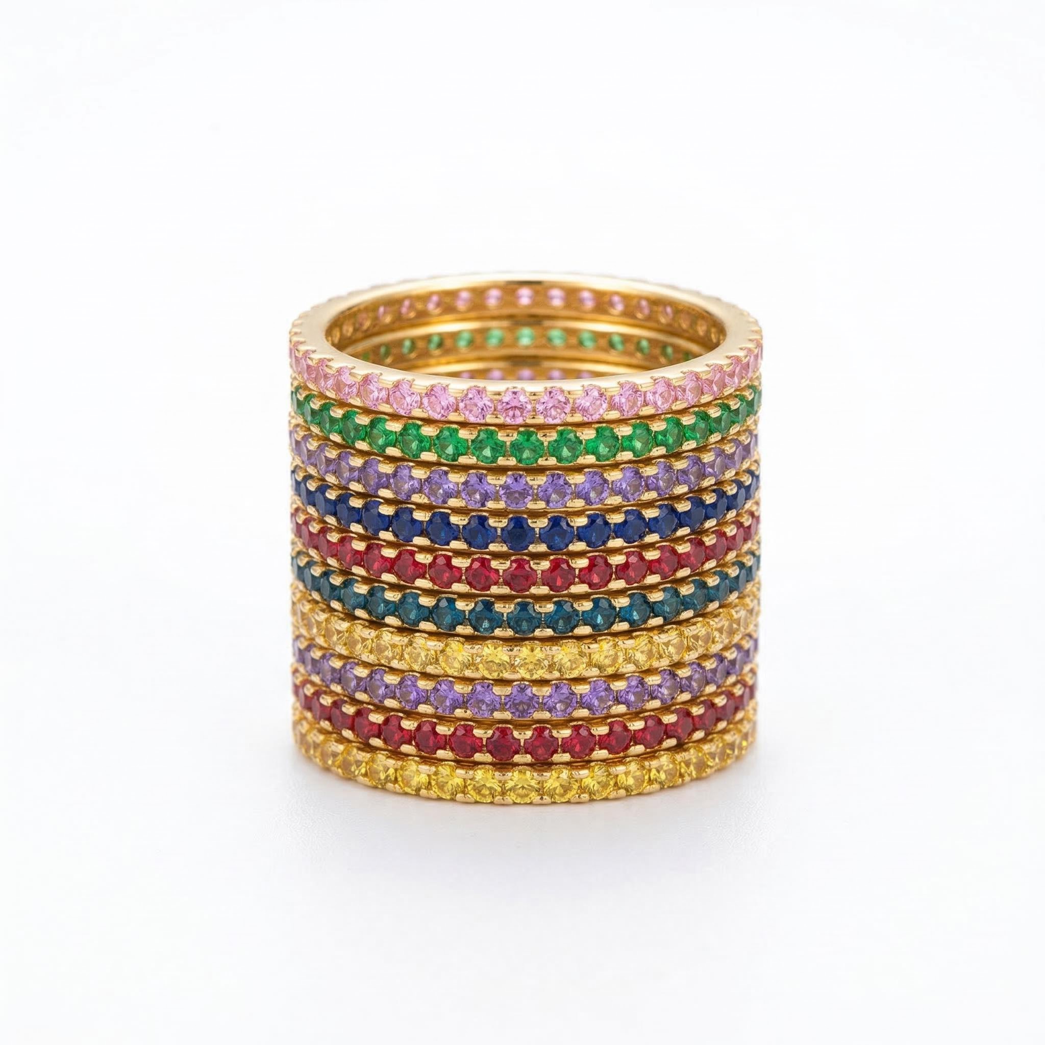 Personalized Birthstone Pave Ring Bold Statement Style With Street Luxury