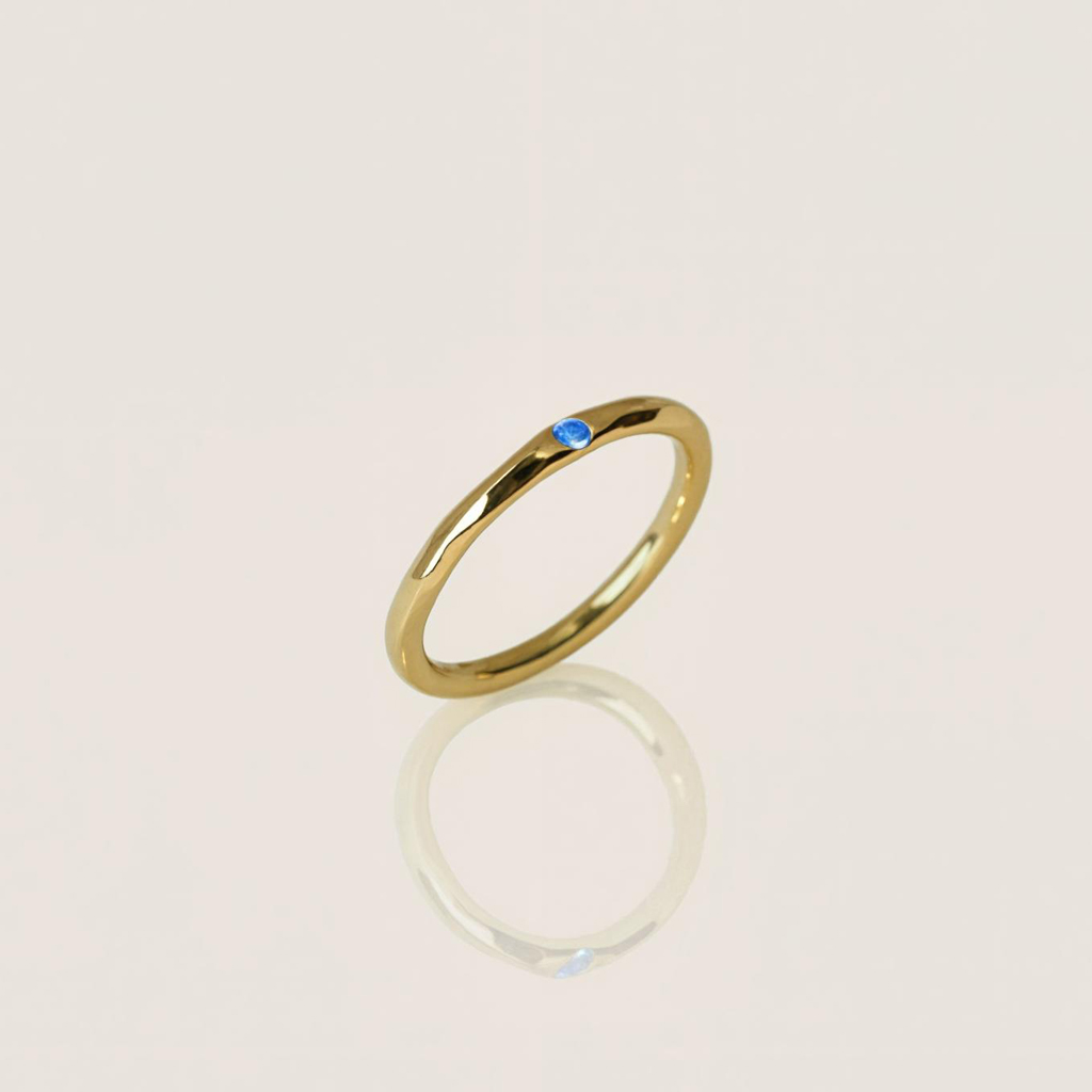 Personalized Birthstone Solitaire Ring Silver With Street Luxury Shine - Image 4