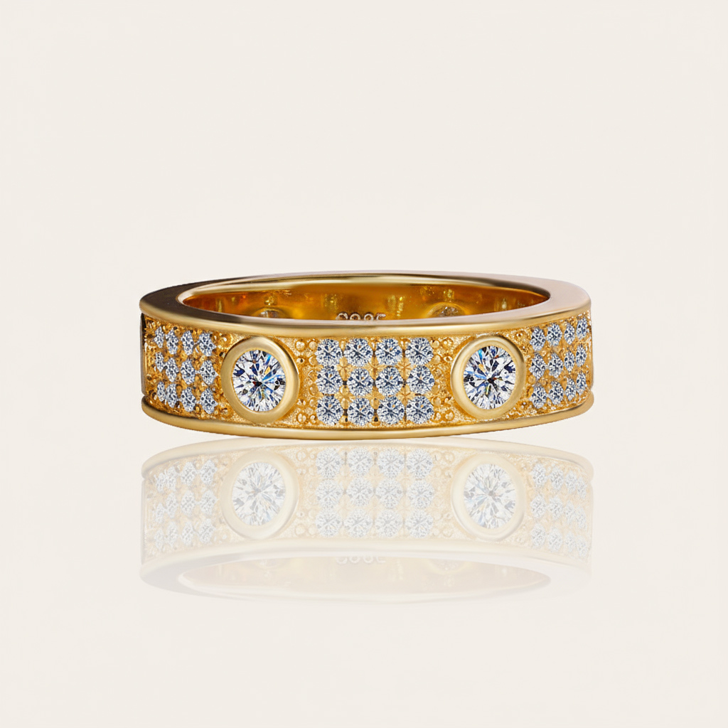 Vvs Moissanite S925 Silver Full Diamond Wedding Band Iced Out - Image 6