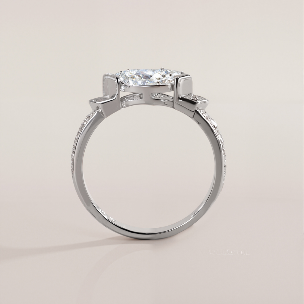 Marquise Cut Vvs Moissanite S925 Silver Engagement Ring Iced Out - Image 4