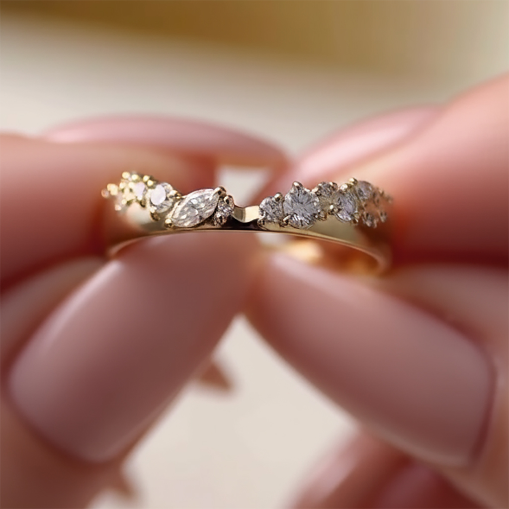 4.6ct Marquise Cut Vvs Moissanite Engagement Ring Set Iced Out - Image 4