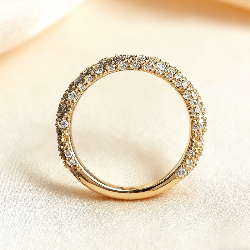 1.25ct Round Cut Vvs Moissanite Cluster Wedding Band Iced Out - Image 5