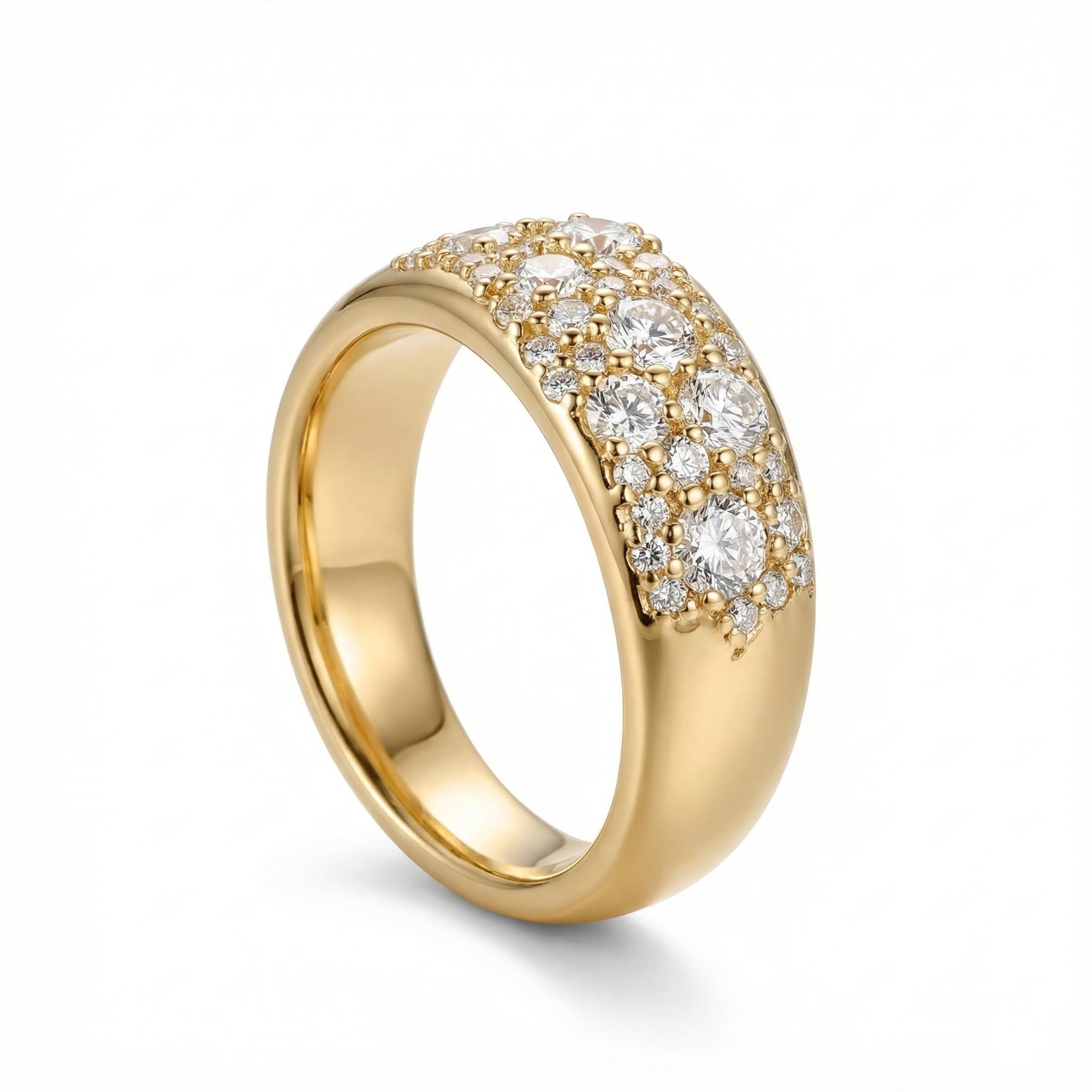 2.21ct. Tw. Round Cut Vvs Moissanite Cluster Wedding Band Iced Out - Image 5