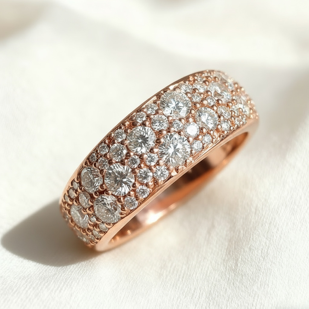 2.21ct. Tw. Round Cut Vvs Moissanite Cluster Wedding Band Iced Out - Image 10
