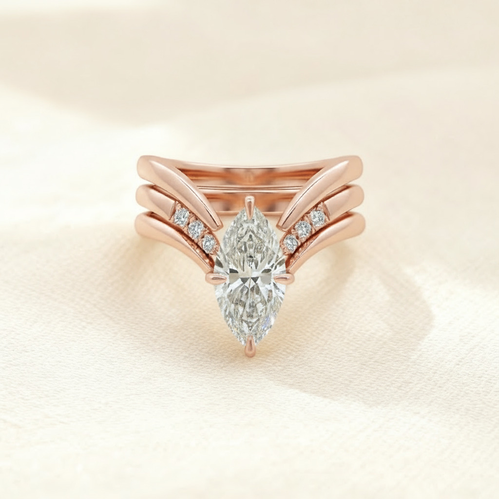 3.07ct. Tw. Marquise Cut Vvs Moissanite Engagement Ring Set Iced Out - Image 5