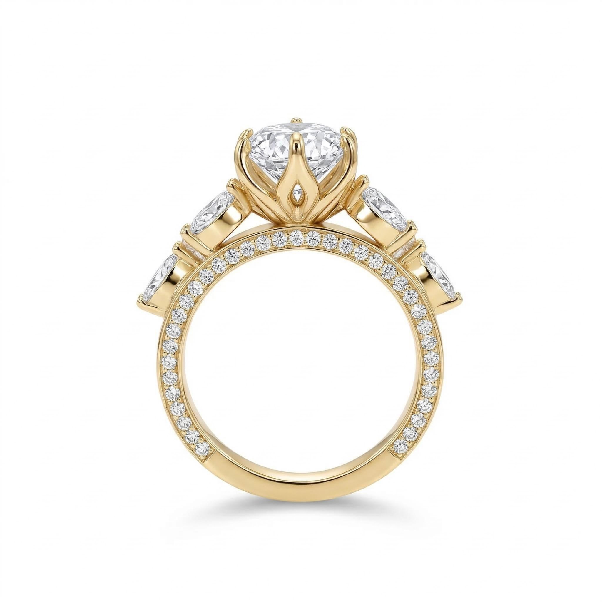 3.81ct. Tw. Marquise Cut Vvs Moissanite Vintage Engagement Ring Iced Out - Image 5