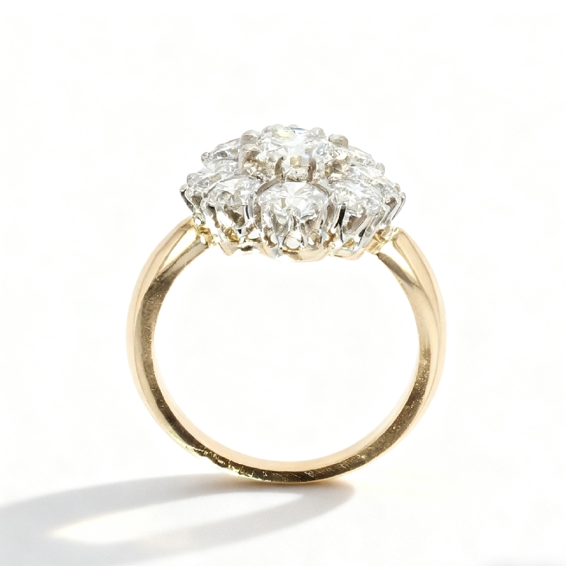 2.8ct. Tw. Round Cut Vvs Moissanite Floral Cluster Engagement Ring Iced Out - Image 5