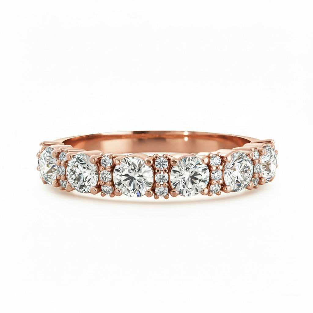1.91ct. Tw. Round Cut Vvs Moissanite Halo Wedding Band Iced Out - Image 5