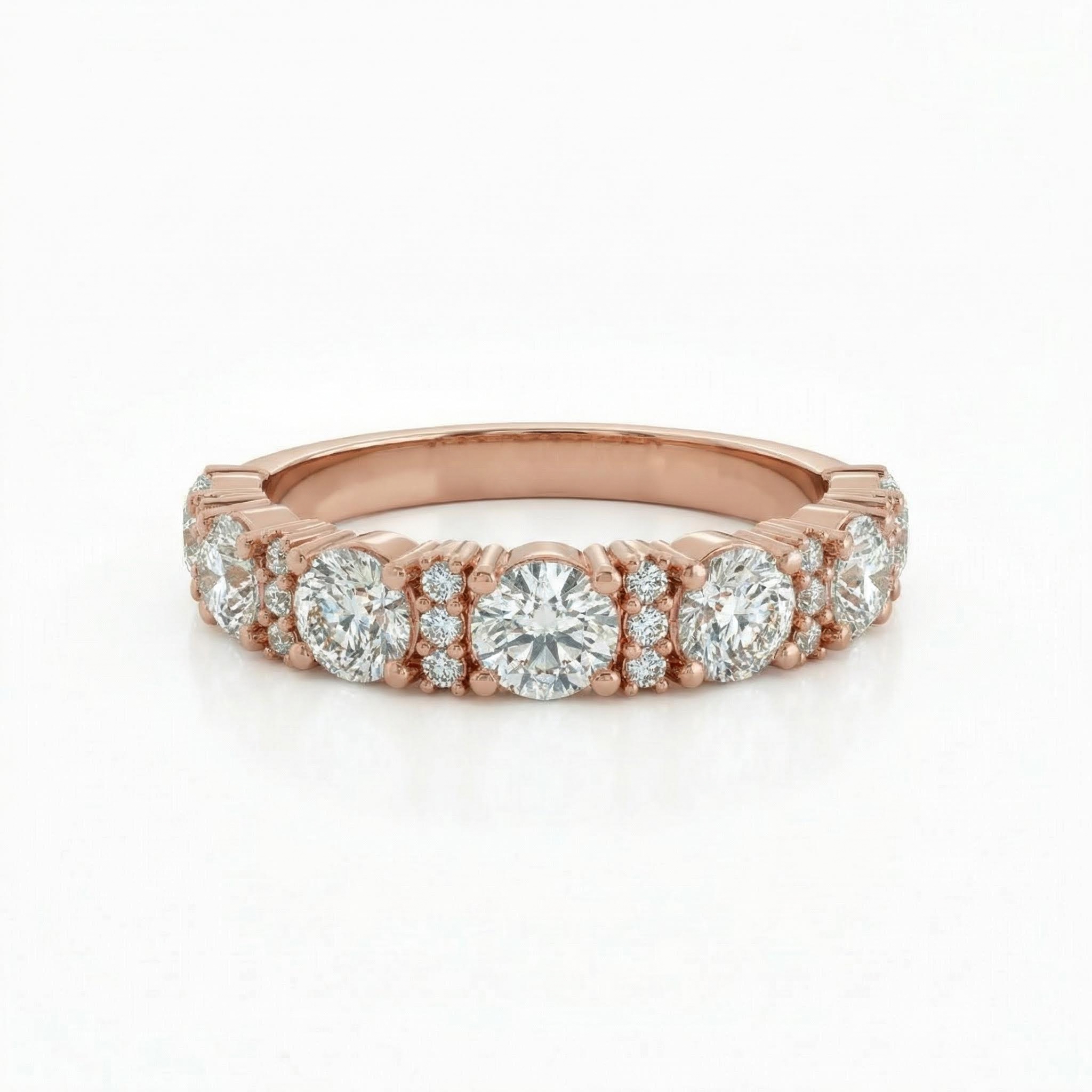 1.91ct. Tw. Round Cut Vvs Moissanite Halo Wedding Band Iced Out - Image 8