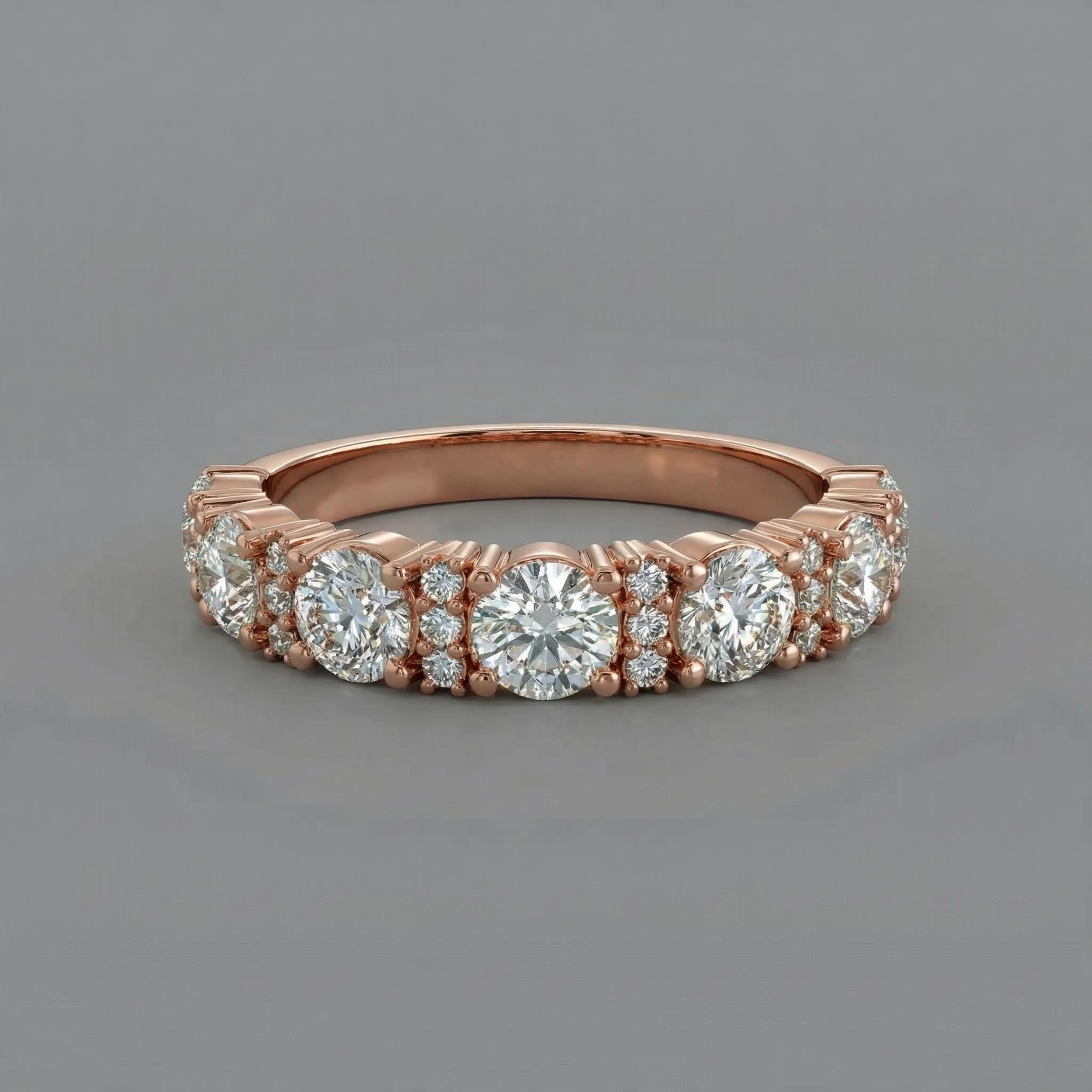 1.91ct. Tw. Round Cut Vvs Moissanite Halo Wedding Band Iced Out - Image 9