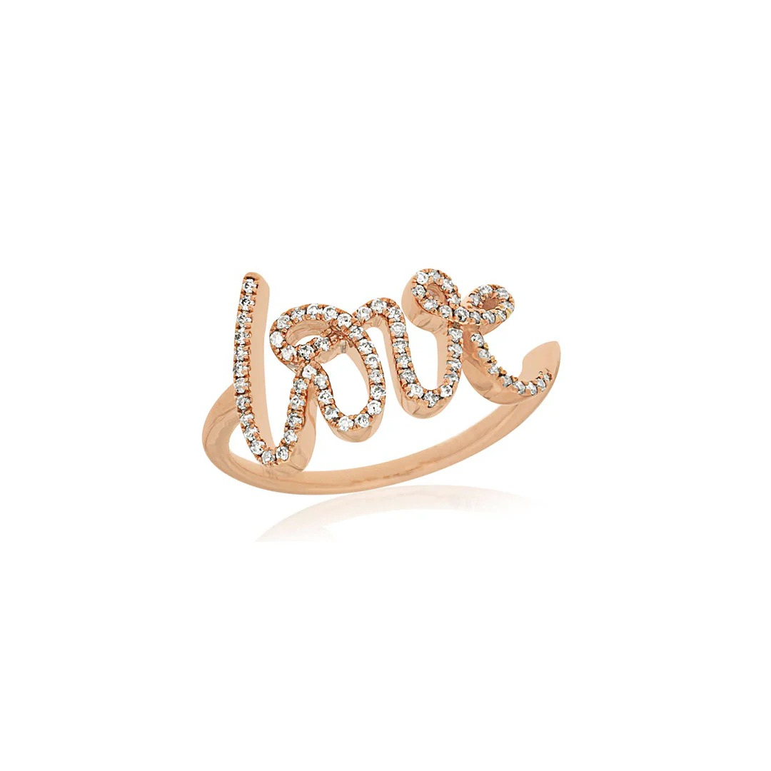 0.37ct. Tw. Love Pave Diamond Vvs Moissanite Ring With Iced Out Shine - Image 5