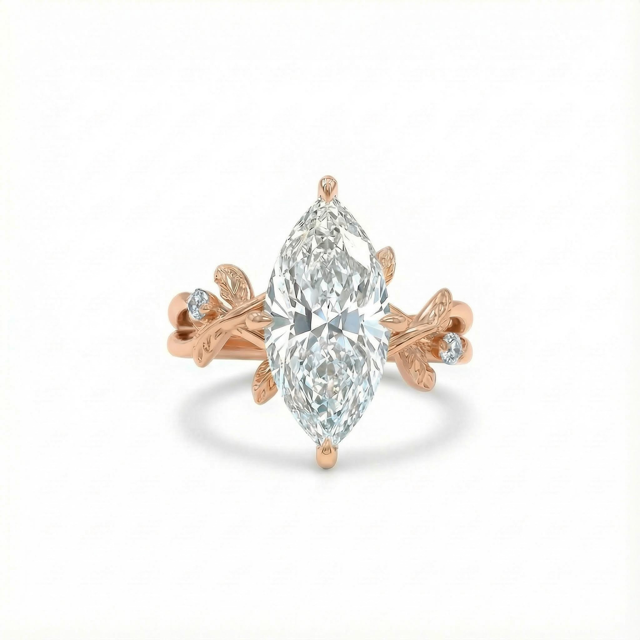 3.04ct. Tw. Marquise Cut Vvs Moissanite Side Stone Engagement Ring Iced Out - Image 4