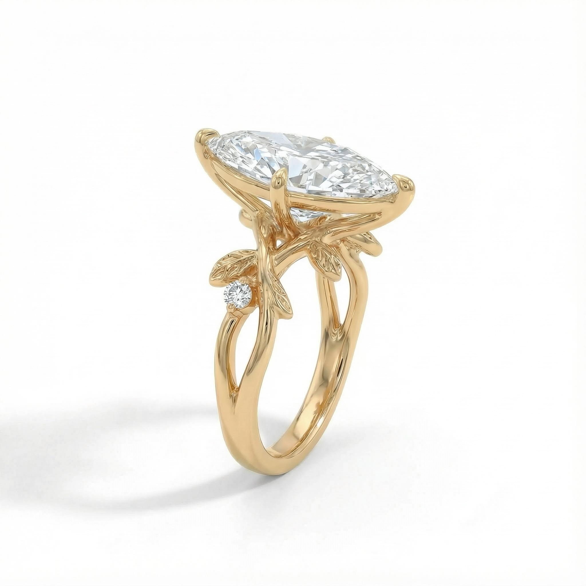 3.04ct. Tw. Marquise Cut Vvs Moissanite Side Stone Engagement Ring Iced Out - Image 5