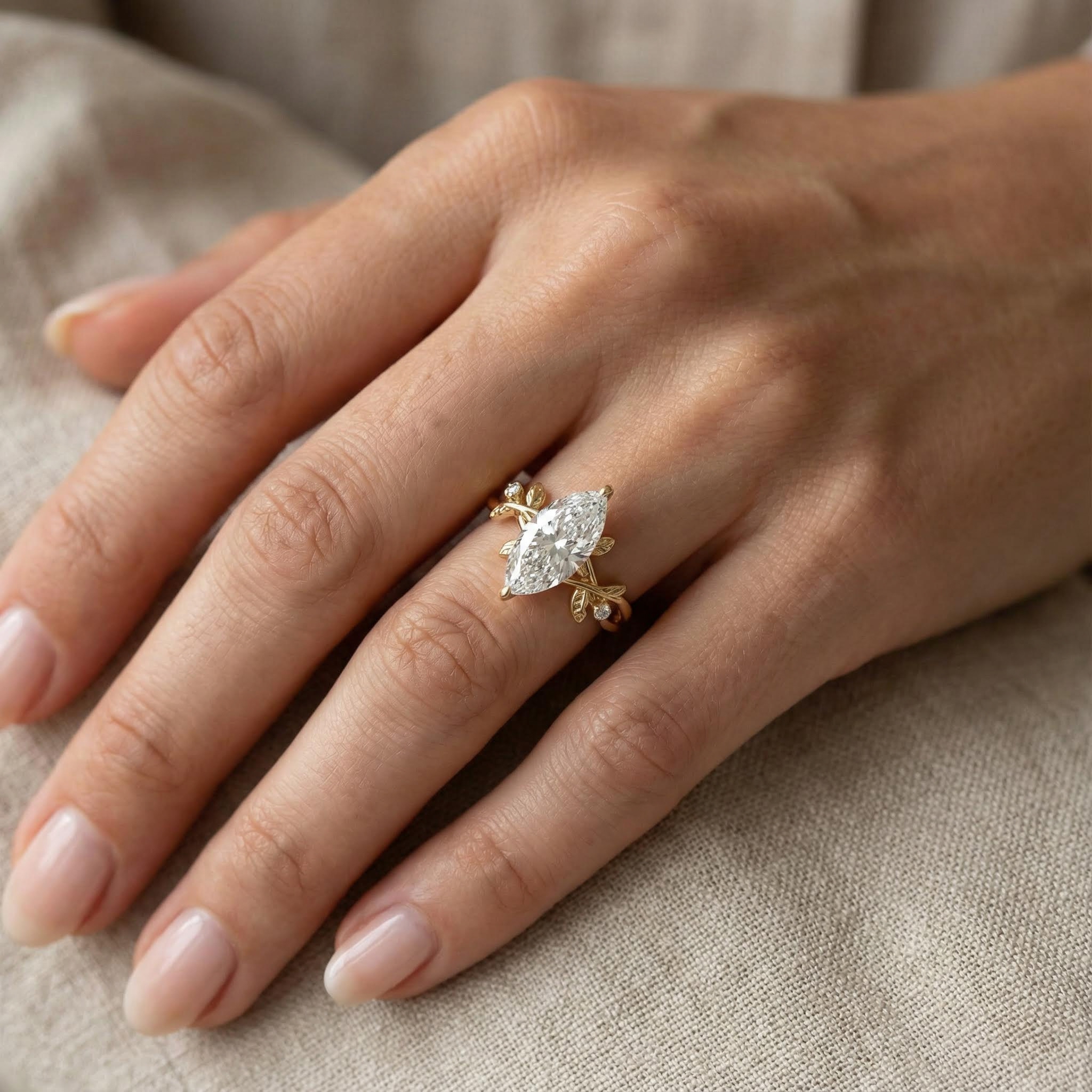 3.04ct. Tw. Marquise Cut Vvs Moissanite Side Stone Engagement Ring Iced Out - Image 7