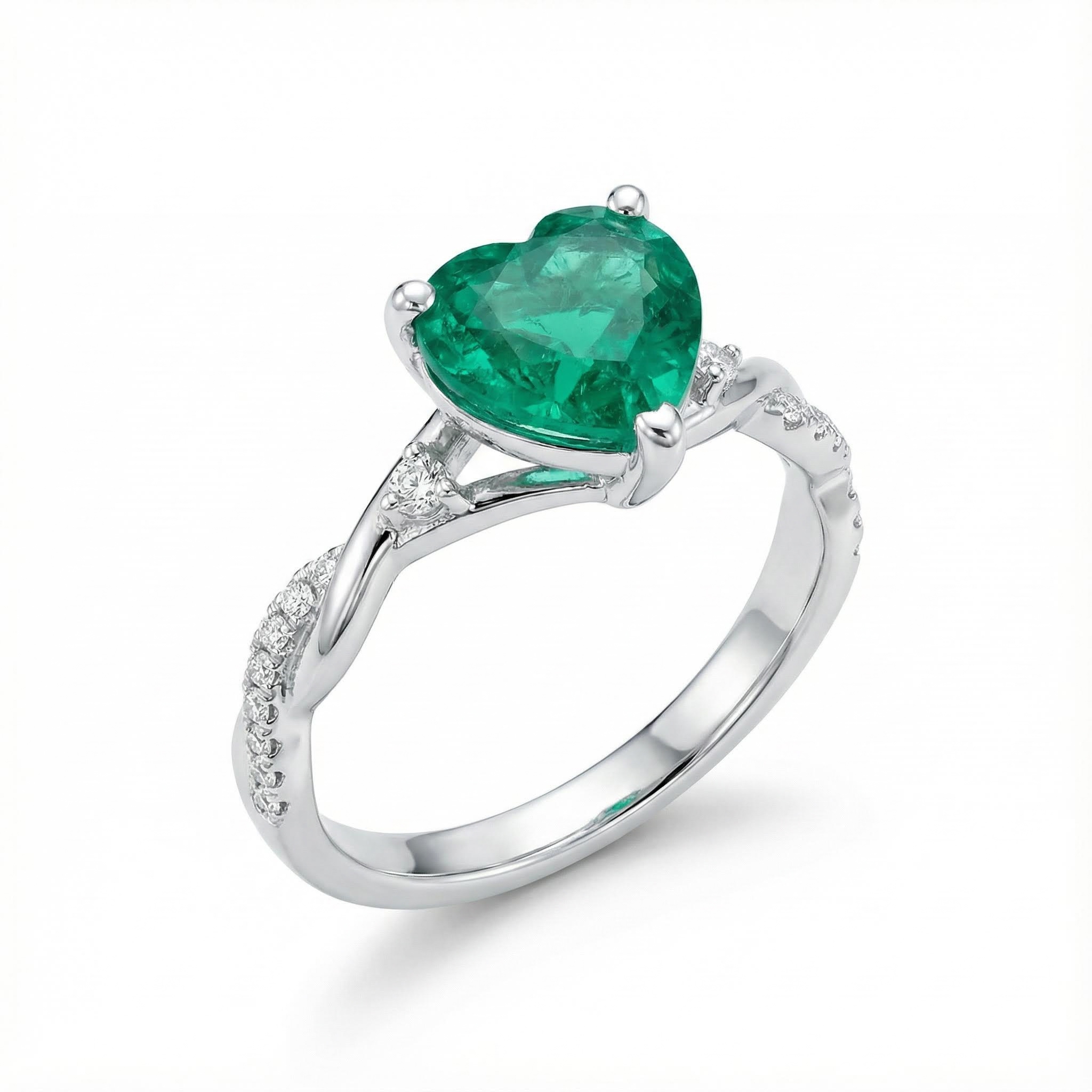 S925 Silver Heart Cut Vintage Engagement Rings With Street Luxury Shine - Image 3