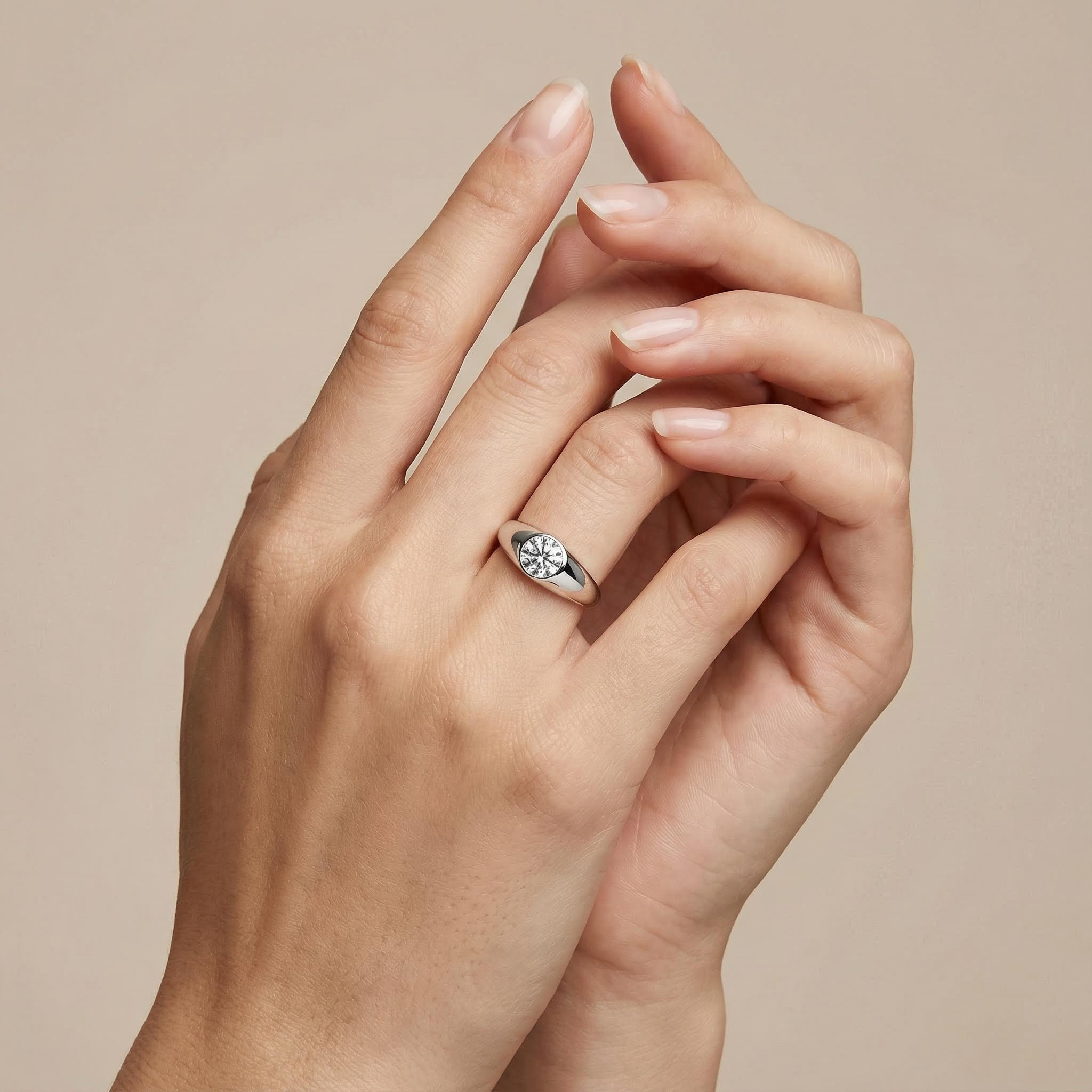S925 Silver Round Diamond Bezel Set Ring Iced Out Shine With Street Luxury - Image 4
