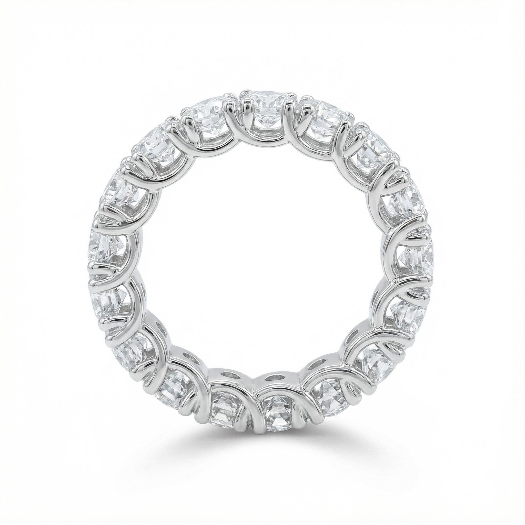 2.1ct. Tw. Round Cut Vvs Moissanite Eternity Wedding Band Iced Out - Image 3