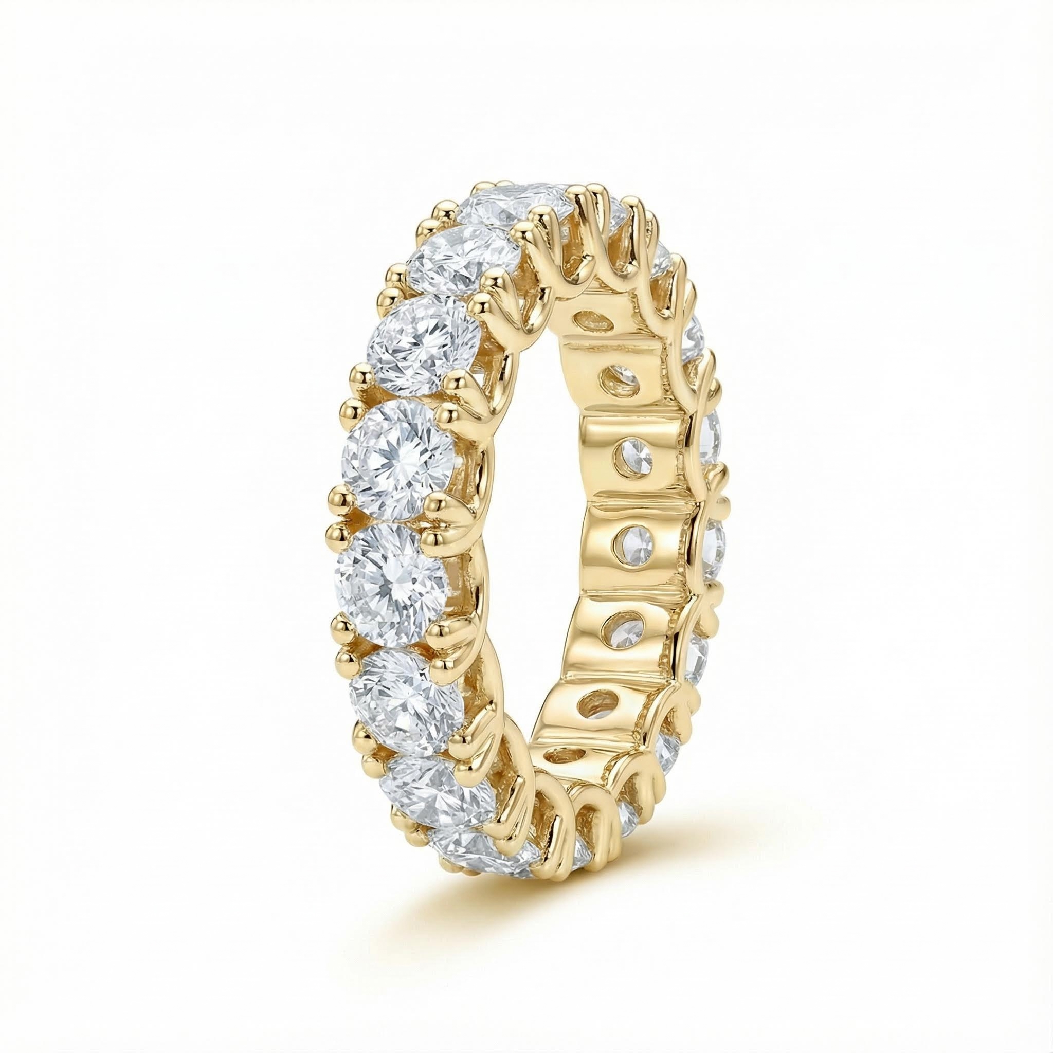 2.1ct. Tw. Round Cut Vvs Moissanite Eternity Wedding Band Iced Out - Image 6