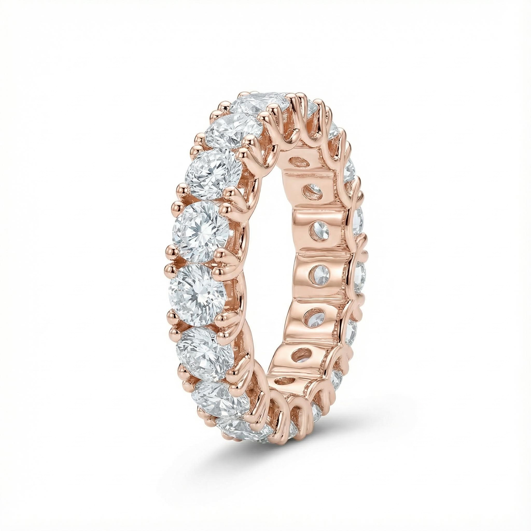 2.1ct. Tw. Round Cut Vvs Moissanite Eternity Wedding Band Iced Out - Image 7