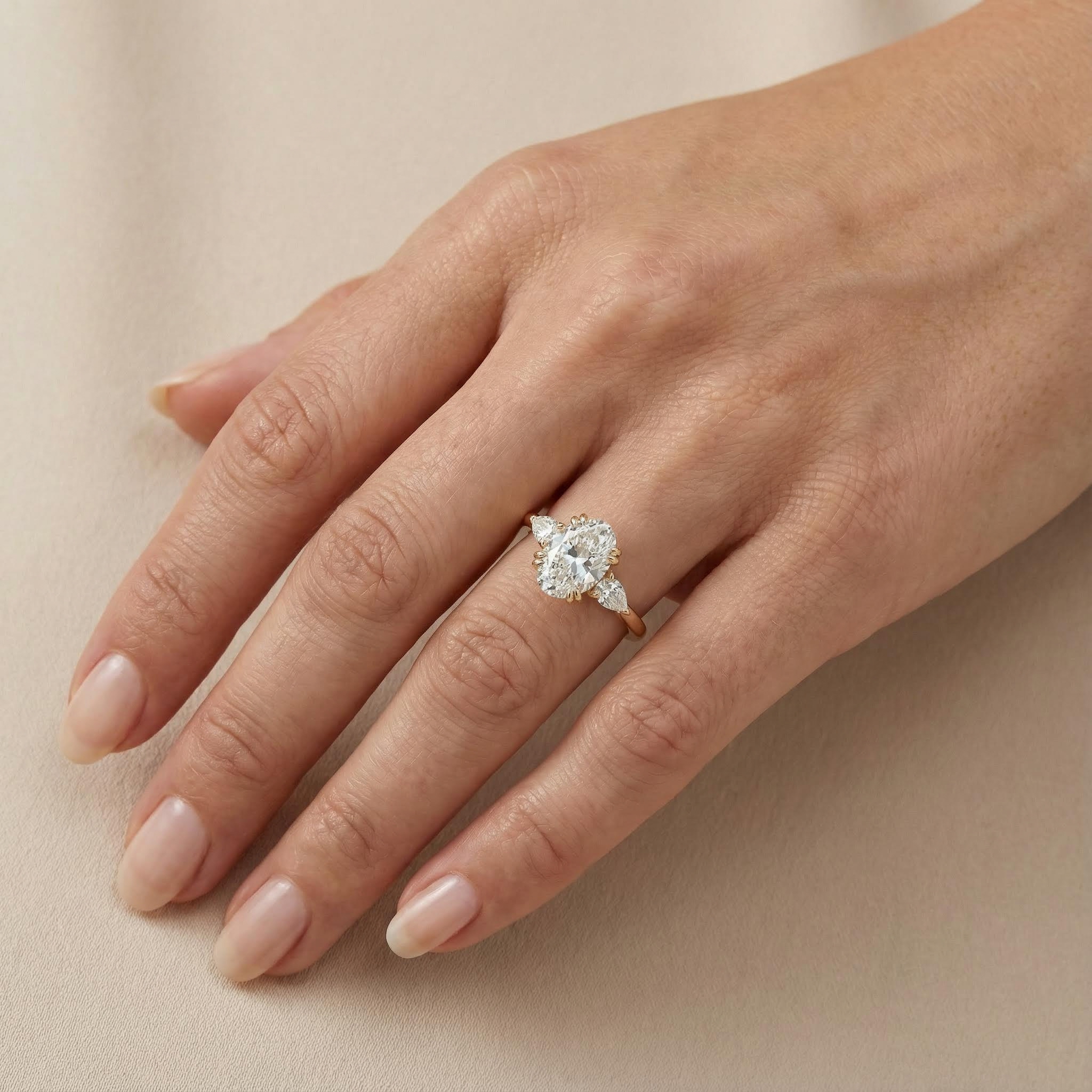 5.48 Ct. Tw. Oval Cut Vvs Moissanite Vintage Three Stone Engagement Ring - Image 4