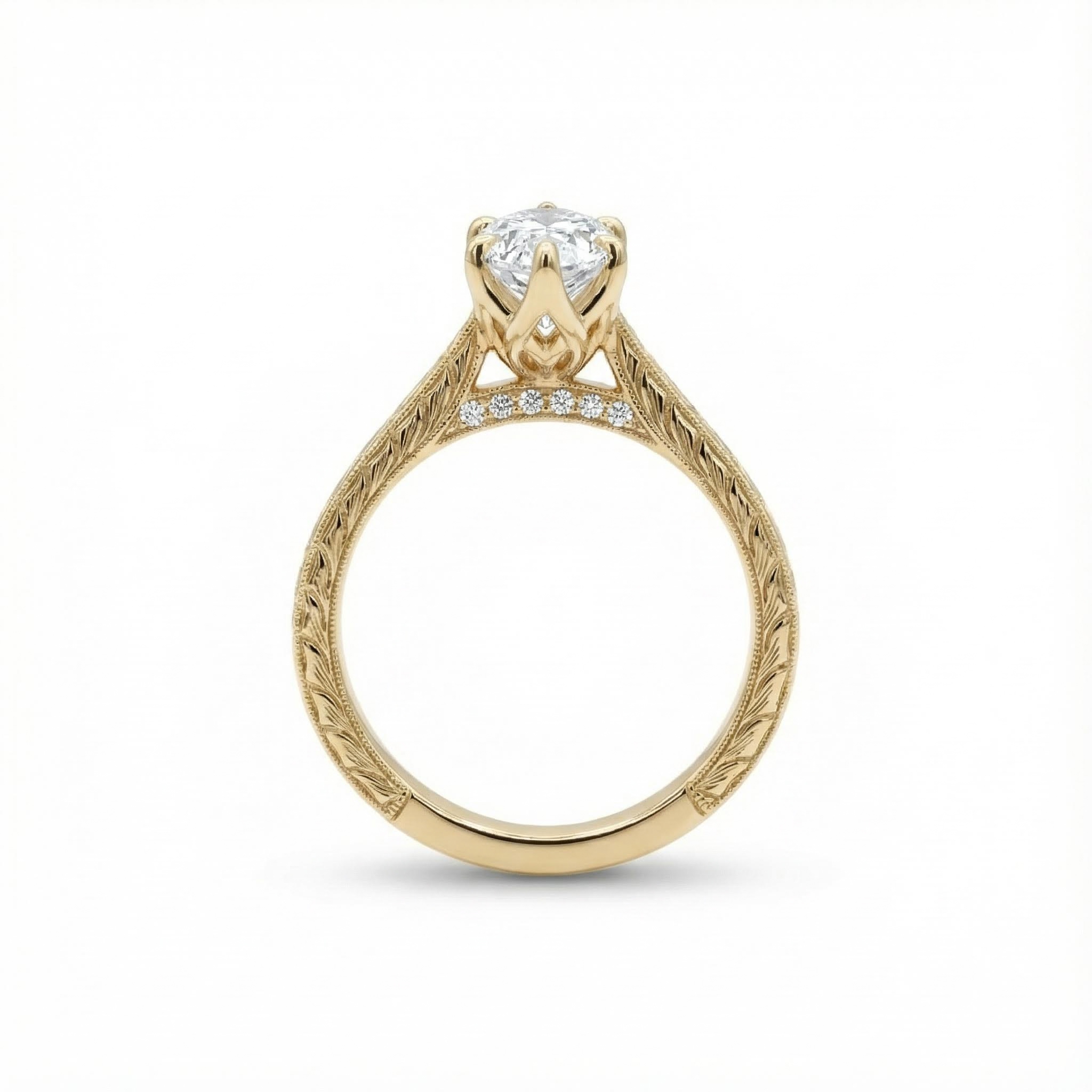 Marquise Cut Vvs Moissanite Vintage Engagement Ring With Iced Out Shine - Image 3