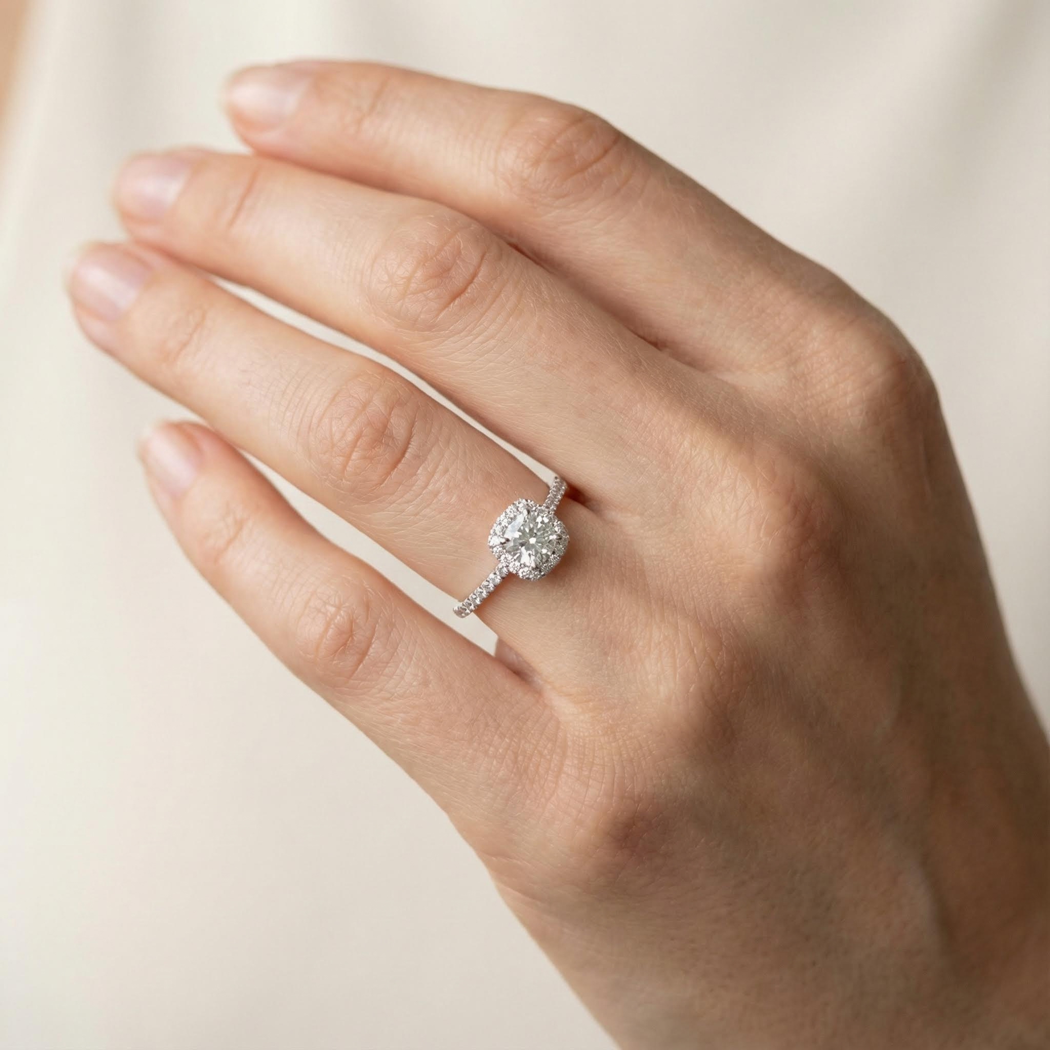 2.86ct. Tw. Personalized Initial Letter Cushion Cut Vvs Moissanite - Image 5
