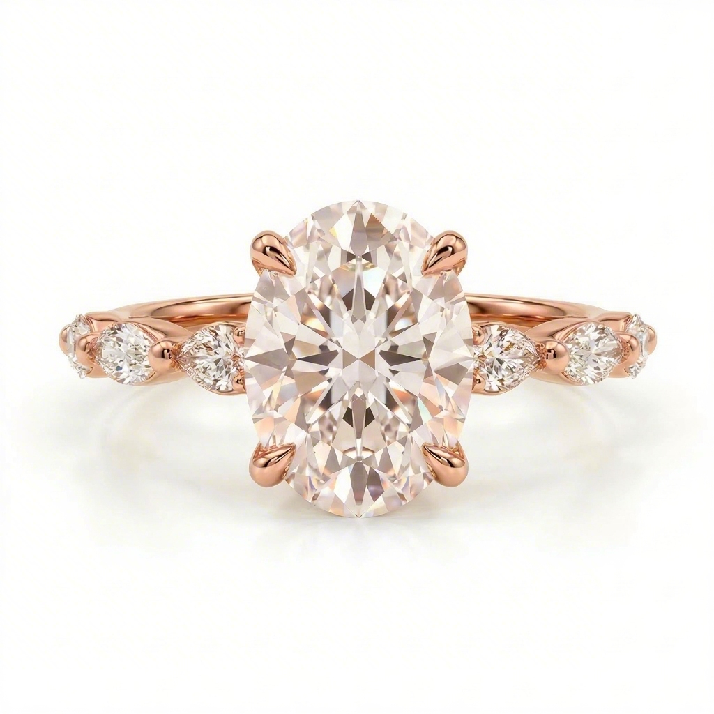 5.64ct. Tw. Dazzling Oval With Marquise Cut Vvs Moissanite S925 Silver - Image 6