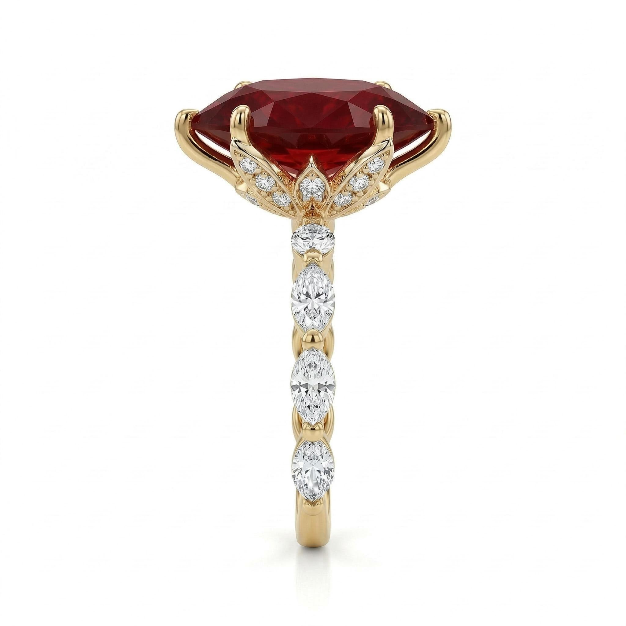 Street Luxury 3.64ct. Tw. Elegant Marquise Cut S925 Silver Engagement Ring - Image 3