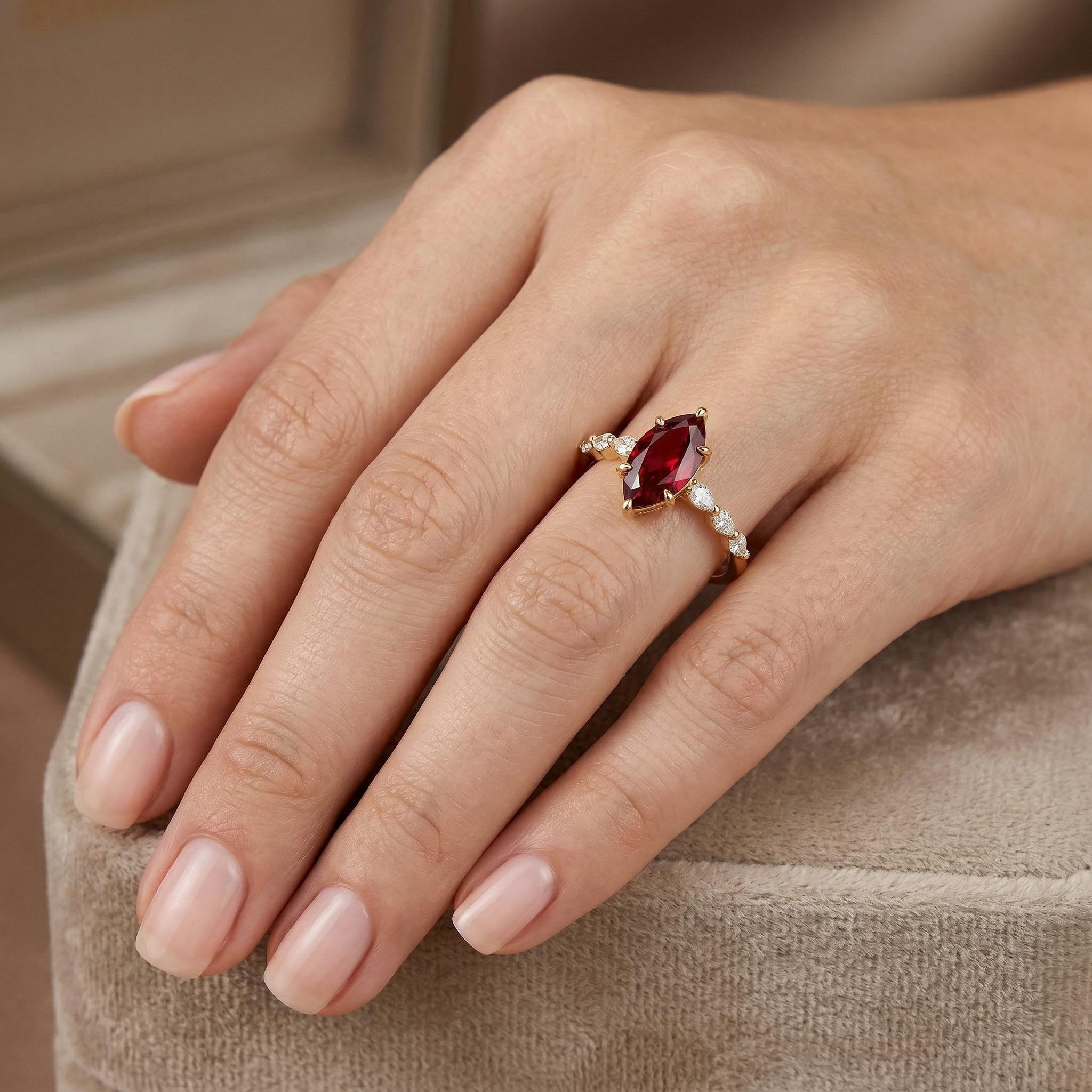 Street Luxury 3.64ct. Tw. Elegant Marquise Cut S925 Silver Engagement Ring - Image 5